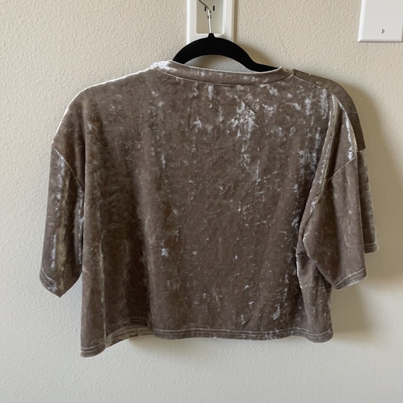 Urban Outfitters Shimmery Velvet Cropped Tee - Picture 4 of 4